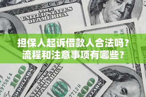 北京担保人起诉借款人合法吗？流程和注意事项有哪些？