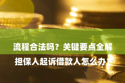 北京

担保人起诉借款人怎么办？流程合法吗？关键要点全解析