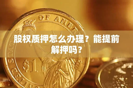 北京股权质押怎么办理？能提前解押吗？